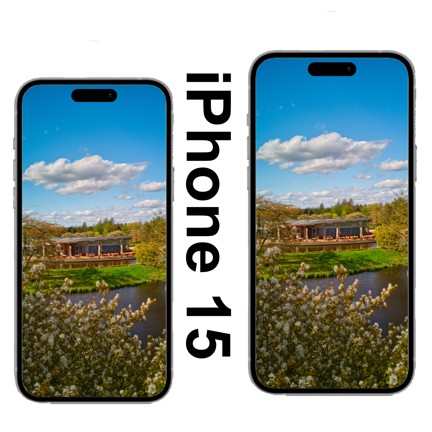 Restaurant Frühling versteckt hinter Bäumen Park der Gärten Wallpaper iPhone