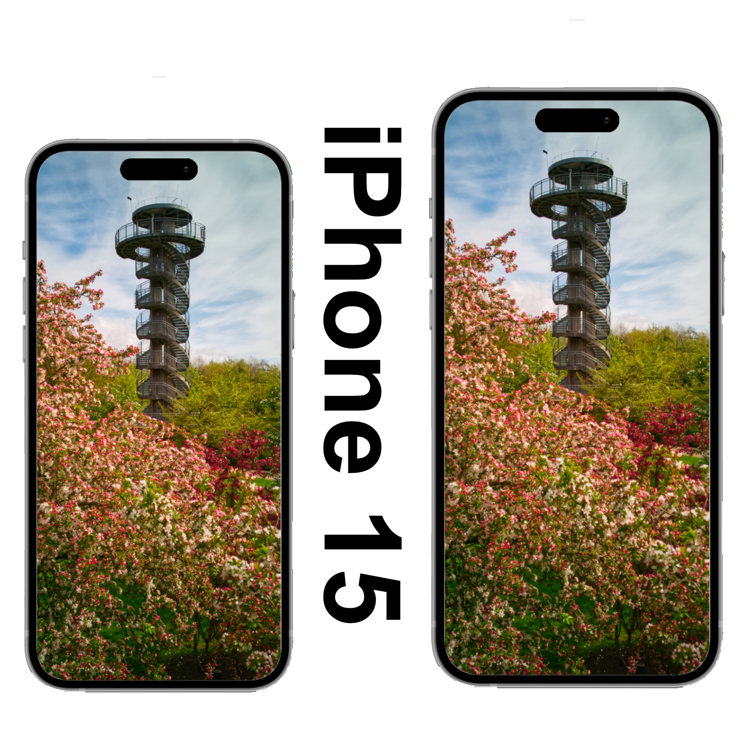 Aussichtsturm Zierapfel Nah Park der Gärten Wallpaper iPhone