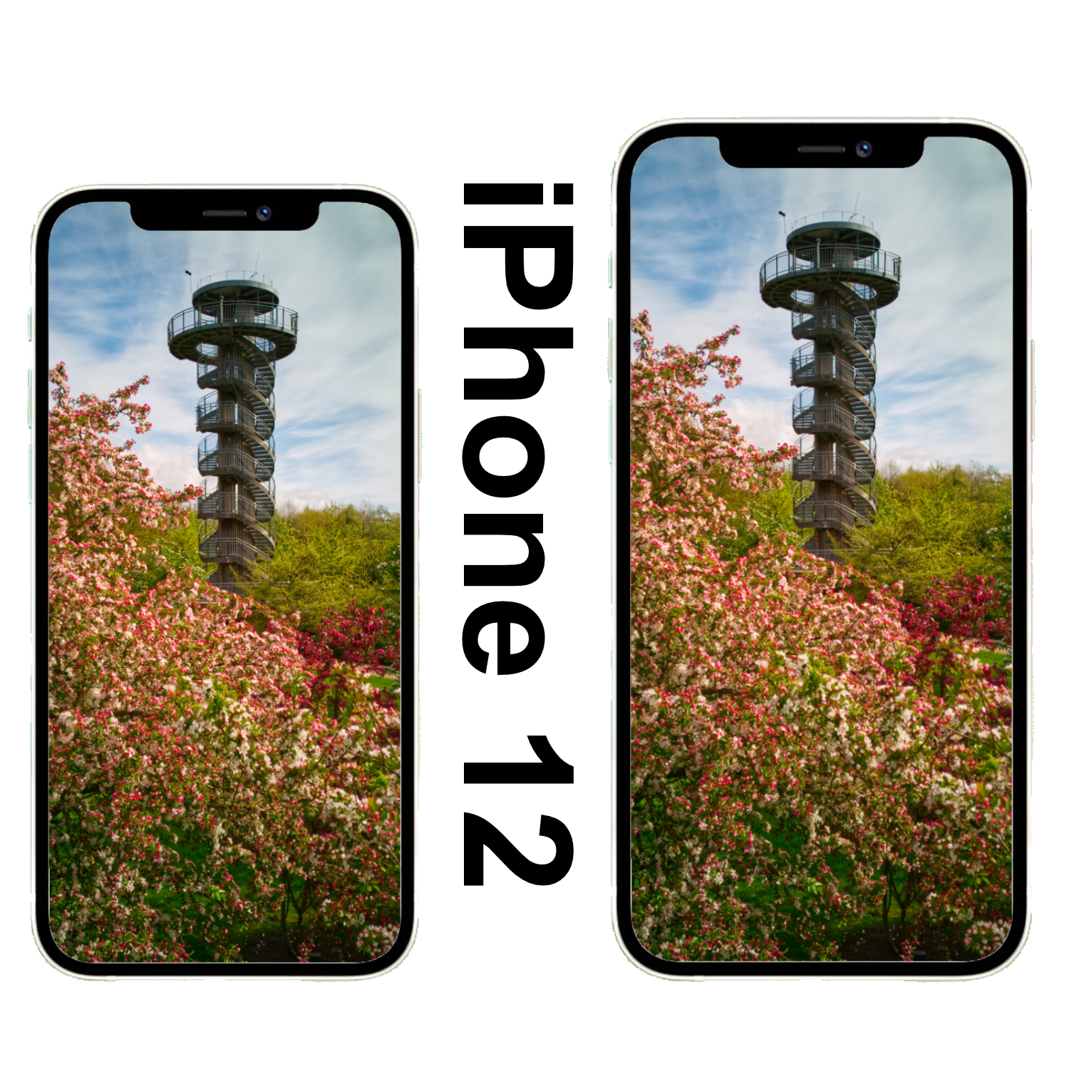 Aussichtsturm Zierapfel Nah Park der Gärten Wallpaper iPhone