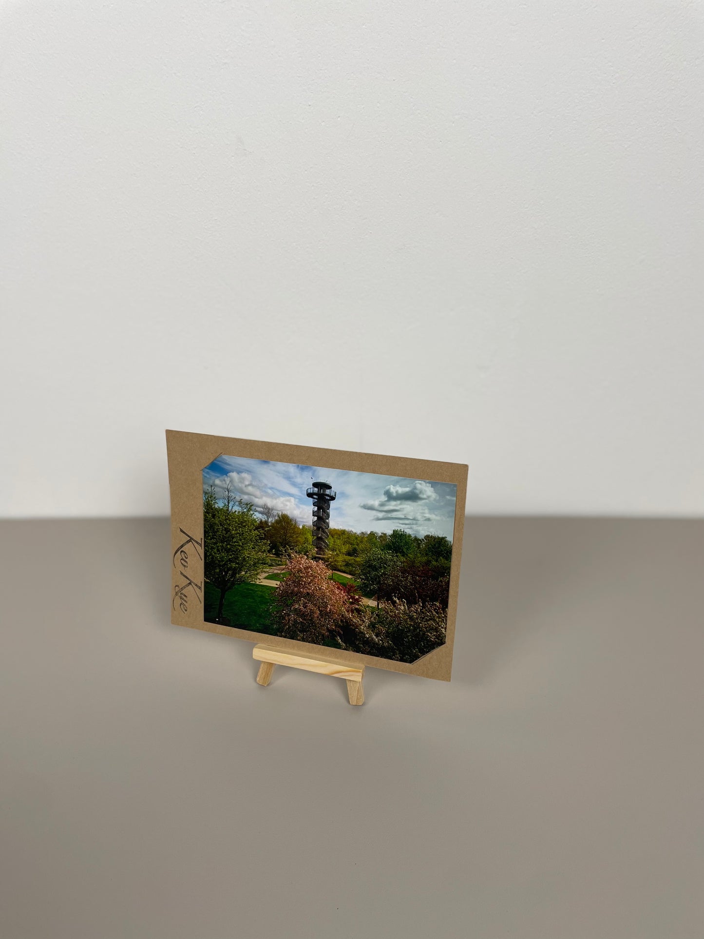 Aussichtsturm Frühling Zierapfel weit Park der Gärten