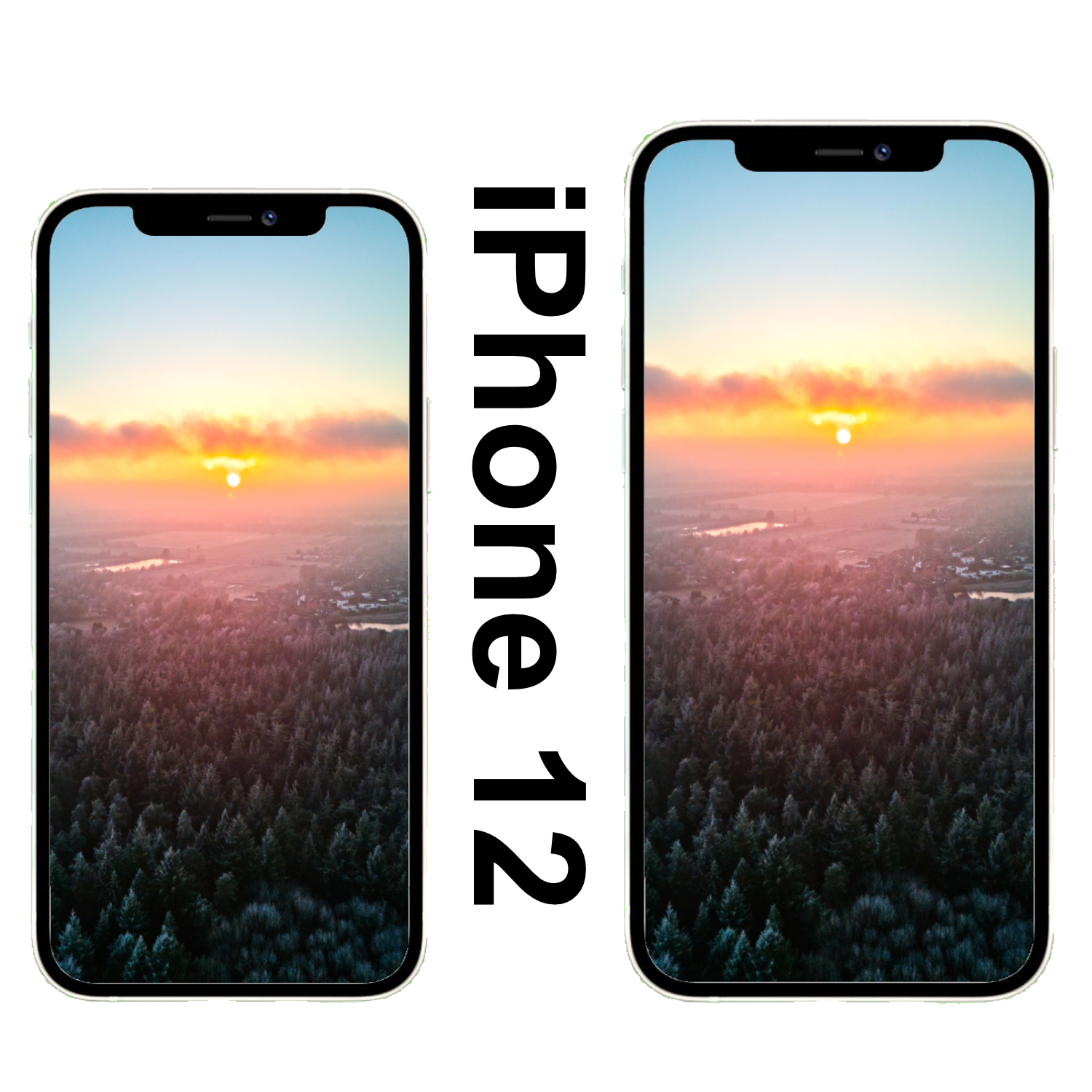 Wildenloh Sonnenaufgang im Schnee Wallpaper iPhone